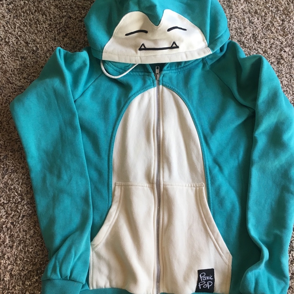 Snorlax Pokémon Hoodie Jacket Sz Small Panic POP